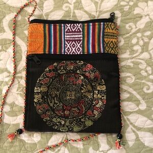 Multicolor Embroidered Crossbody Bag